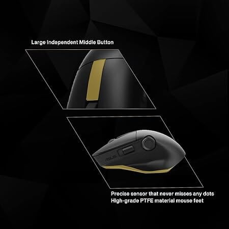 ASUS ProArt MD300 Dial, Wireless Mouse with 2 Scroll Wheel, Quick Charging, Middle Button, 4200 DPI, Multi Device Connect/Bluetooth, USB Mouse (Star B ASUS ProArt MD300 Dial, Wireless Mouse with 2 Scroll Wheel, Quick Charging, Middle Button, 4200 DPI, Multi Device Connect/Bluetooth, USB Mouse (Star B