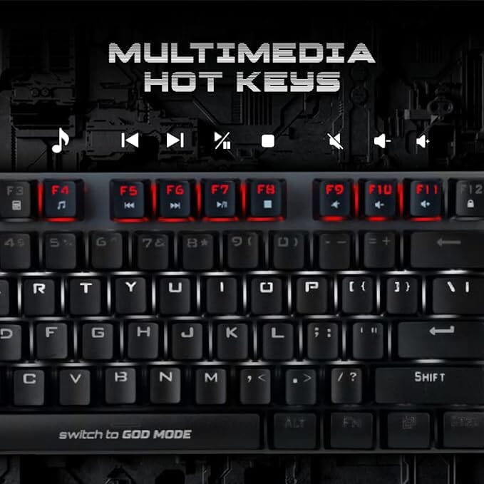 Cosmic Byte CB-GK-28 Vanth Mechanical Keyboard Upgraded with Swappable Outemu Red Switches and Rainbow LED Cosmic Byte CB-GK-28 Vanth Mechanical Keyboard Upgraded with Swappable Outemu Red Switches and Rainbow LED