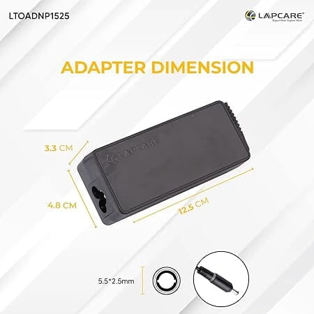 Lapcare LTOADNP1525 65 W Laptop Adapter 19V Lapcare LTOADNP1525 65 W Laptop Adapter 19V