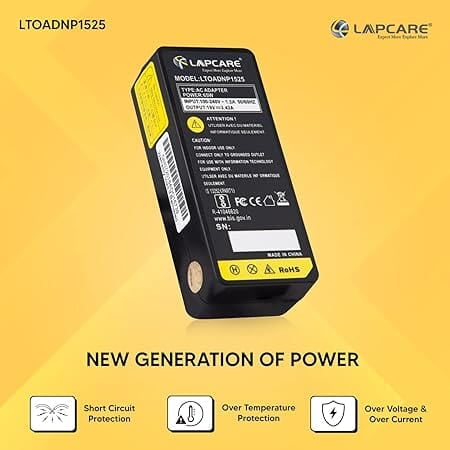 Lapcare LTOADNP1525 65 W Laptop Adapter 19V Lapcare LTOADNP1525 65 W Laptop Adapter 19V