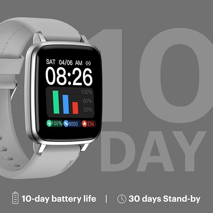 Noise ColorFit Pulse Spo2 Smart Watch 1.4" Full Touch HD Display, 10 Days Battery Life with Heart Rate, Sleep Monitoring & IP68 Waterproof (Mist Grey) Noise ColorFit Pulse Spo2 Smart Watch 1.4" Full Touch HD Display, 10 Days Battery Life with Heart Rate, Sleep Monitoring & IP68 Waterproof (Mist Grey)
